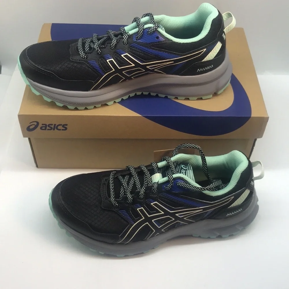 ASICS WOMENŚ TRAIL SCOUT 2 RUNNING SHOES SIZE 7.5 BLACK/BIRCH - Picture 12 of 14